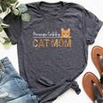 Orange Tabby Cat Mama Leopard Orange Tabby Cat Owner Bella Canvas T-shirt Heather Dark Grey