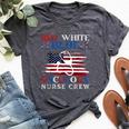 Patriotic Nurse July 4Th Red White Blue Oncology Nurse Crew Bella Canvas T-shirt Heather Dark Grey