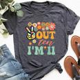 Peace Out Ten I'm 11 Groovy 11Th Happy Birthday Boy Girl Bella Canvas T-shirt Heather Dark Grey