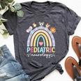 Pediatric Neurology Rainbow Peds Neurology Pediatric Neuro Bella Canvas T-shirt Heather Dark Grey
