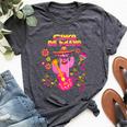 Pink Mexican Cactus With Guitar Dance In Cinco Mayo Party Bella Canvas T-shirt Heather Dark Grey