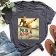 Pinup Girl Wings Vintage Poster Ww2 Bella Canvas T-shirt Heather Dark Grey