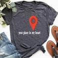 Your Place In My Heart- For Mom And Dad -Valentine's Day Bella Canvas T-shirt Heather Dark Grey