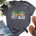 Pot Head Plant Gardener Bella Canvas T-shirt Heather Dark Grey