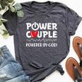 Power Couple Christian Couples Matching Valentines Day Bella Canvas T-shirt Heather Dark Grey