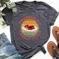 Powered By Chamoy Pickles Retro Humor Hot Pickle Food Lover Bella Canvas T-shirt Heather Dark Grey