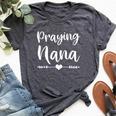 Praying Nana Cute Christian Grandma Faith Saying God Bella Canvas T-shirt Heather Dark Grey