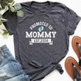 Promoted To Mommy 2024 New Mama First Time Bella Canvas T-shirt Heather Dark Grey