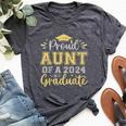 Proud Aunt Of A 2024 Graduate Senior Graduation Women Bella Canvas T-shirt Heather Dark Grey