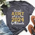 Proud Aunt Of A Class Of 2024 Graduate Senior Aunt Bella Canvas T-shirt Heather Dark Grey