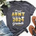 Proud Aunt Of A Class Of 2024 Graduate Senior 24 Graduation Bella Canvas T-shirt Heather Dark Grey