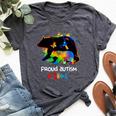 Proud Autism Mom Autism Awareness Puzzle Mom Mother Bella Canvas T-shirt Heather Dark Grey