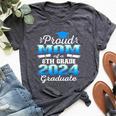 Proud Mom Of 2024 8Th Grade Graduate Family Middle School Bella Canvas T-shirt Heather Dark Grey