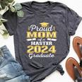 Proud Mom Of 2024 Class Master Graduate Family Graduation Bella Canvas T-shirt Heather Dark Grey