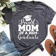 Proud Mom Of A 2024 Graduate Graduation Family 2024 Bella Canvas T-shirt Heather Dark Grey