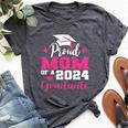 Proud Mom Of 2024 Graduate Senior Mother College Graduation Bella Canvas T-shirt Heather Dark Grey
