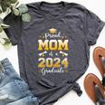 Proud Mom Of A Class Of 2024 Graduate Mom Senior 2024 Bella Canvas T-shirt Heather Dark Grey