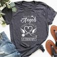 Proud Nurse Angel Wings Rn Lpn Nursing Graduation Bella Canvas T-shirt Heather Dark Grey