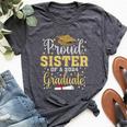 Proud Sister Of A 2024 Graduate Graduation Family Bella Canvas T-shirt Heather Dark Grey