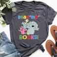 Read Mo Book Cute School Teacher Librarian Elephant Pigeon Bella Canvas T-shirt Heather Dark Grey