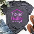 Realtor House Hustler Real Estate Agent Advertising Bella Canvas T-shirt Heather Dark Grey