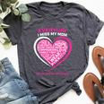 Remembrance In Memory Of My Mom Pink Breast Cancer Awareness Bella Canvas T-shirt Heather Dark Grey