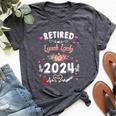 Retired Lunch Lady Class Of 2024 Teacher Retirement Bella Canvas T-shirt Heather Dark Grey