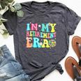 In My Retirement Era Groovy Teacher Retired 2024 Bella Canvas T-shirt Heather Dark Grey