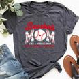 Retro Baseball Mom Like A Normal Mom But Louder And Prouder Bella Canvas T-shirt Heather Dark Grey