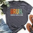 Retro Bruh Formerly Known As Mom Mother's Day Bella Canvas T-shirt Heather Dark Grey
