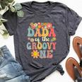 Retro Dada Of Groovy One Matching Family 1St Birthday Party Bella Canvas T-shirt Heather Dark Grey Retro Dada Of Groovy One Matching Family 1St Birthday Party Bella Canvas T-shirt Heather Dark Grey