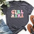 Retro Groovy Girl Mama Mother's Day For Mom Of Girl Bella Canvas T-shirt Heather Dark Grey