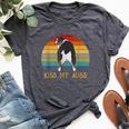 Retro Kiss My Auss Aussie Mom Australian Shepherd Bella Canvas T-shirt Heather Dark Grey