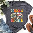Retro Last Day Of School Schools Out For Summer Teacher Bella Canvas T-shirt Heather Dark Grey