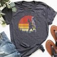 Retro Mountain Climber Vintage T-Rex Rock Climbing Bella Canvas T-shirt Heather Dark Grey