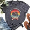 Retro Vintage Style Feed Me Tacos And Tell Me I'm Pretty Bella Canvas T-shirt Heather Dark Grey
