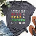 Rice And Peas And Chicken Jamaican Slang And Cuisine Bella Canvas T-shirt Heather Dark Grey