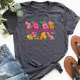 Rn Aloha Nurse Tropical Flowers Summer Hawaii Rn Beach Vibe Bella Canvas T-shirt Heather Dark Grey