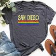 San Diego Gay Pride 2019 World Parade Rainbow Flag Lgbt Bella Canvas T-shirt Heather Dark Grey