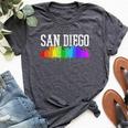 San Diego Skyline Rainbow Gay Pride Month California Bella Canvas T-shirt Heather Dark Grey