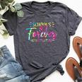 Schools Out Forever Teacher Retirement 2024 Bella Canvas T-shirt Heather Dark Grey