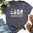 Sedation Squad Pharmacology Crna Icu Nurse Appreciation Bella Canvas T-shirt Heather Dark Grey
