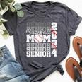 Senior Mom 2024 Baseball Class Of 2024 Graduation 2024 Bella Canvas T-shirt Heather Dark Grey