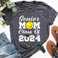 Senior Mom Class Of 2024 Softball Mom Graduation Graduate Bella Canvas T-shirt Heather Dark Grey