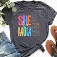 She Is Mom Christian Mother's Day Jesus Mama Religious Women Bella Canvas T-shirt Heather Dark Grey