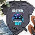 Sister Of The Birthday Boy Matching Video Game Birthday Bella Canvas T-shirt Heather Dark Grey