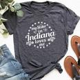 My Sister In Indiana Loves Me Indiana Sister Bella Canvas T-shirt Heather Dark Grey