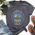 Sisters In Are Sisters For Life Christ Faith Christian Women Bella Canvas T-shirt Heather Dark Grey