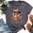 Skull Cinco De Drinko Cinco De Mayo 5 Fiesta Bella Canvas T-shirt Heather Dark Grey