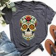 Skull Mexican Cinco De Mayo Costume For Women Bella Canvas T-shirt Heather Dark Grey